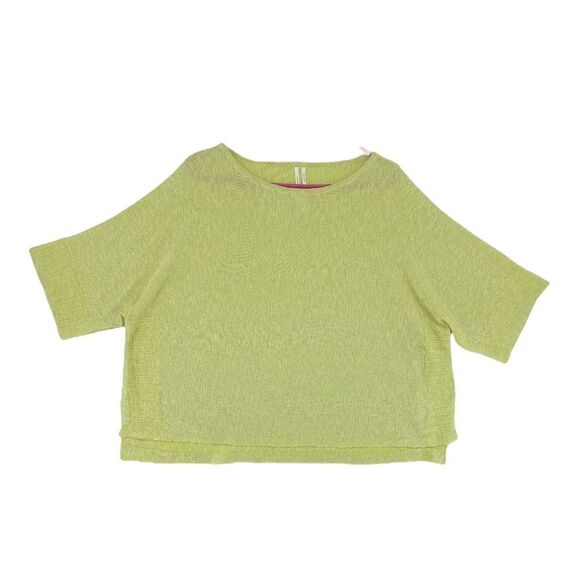 Anthropologie XS Lime Green Oversized Boxy Top - Picture 1 of 9